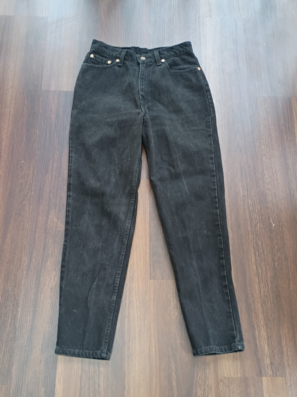 Levi's VTG 512 Black Jeans Jn Sz 11 Women's Tapered Short Slim Fit Made In USA